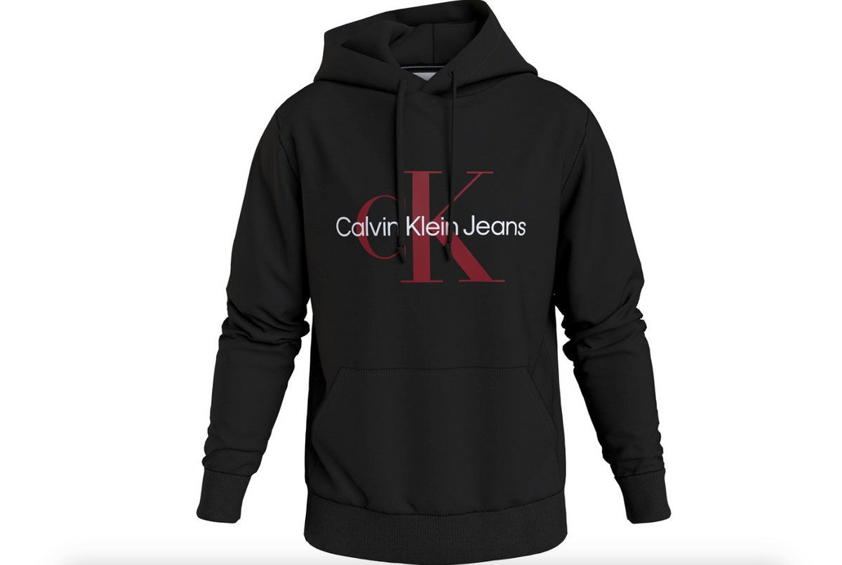 CK Calvin Jeans Klein Kapuzensweatshirt Hoodie Sportsgeiz – schwarz