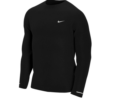 Nike Dri-FIT Miler Shirt Herren Langarmshirt Laufshirt schwarz