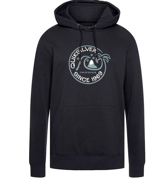 Black quiksilver hoodie deals