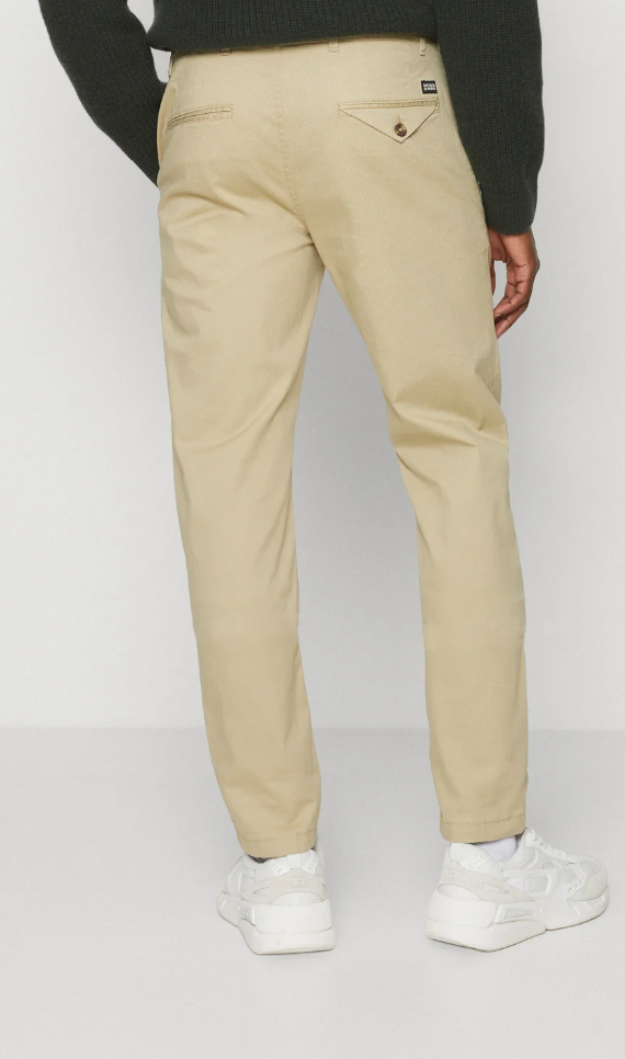 Pantalon Chino Scotch & Soda En Lin-coton Beige - Taille W36 - Coupe Décontractée Pour Homme