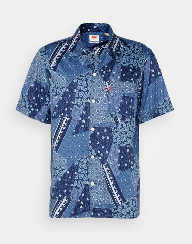 Levi's THE SUNSET CAMP SHIRT Hemd Hawaii kurzarm blau