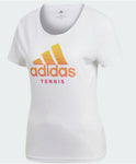 Adidas Damen Tennis Training T-Shirt weiss - Sportsgeiz