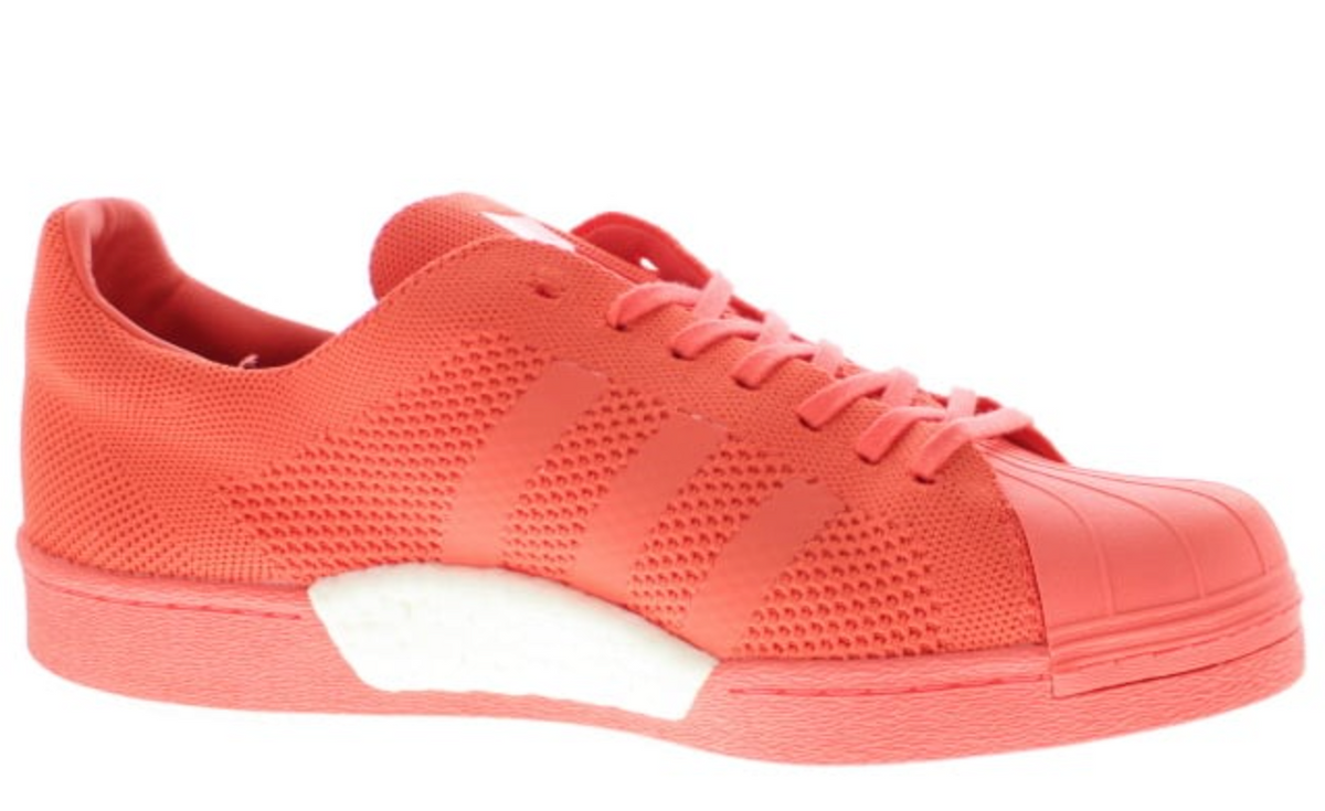 Adidas originals superstar primeknit women red hotsell