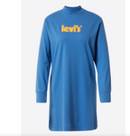 Levi's T-Shirt Longsleeve Kleid Shirtkleid Oversize Shirt royal blau