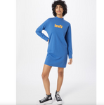 Levi's T-Shirt Longsleeve Kleid Shirtkleid Oversize Shirt royal blau