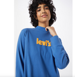Levi's T-Shirt Longsleeve Kleid Shirtkleid Oversize Shirt royal blau