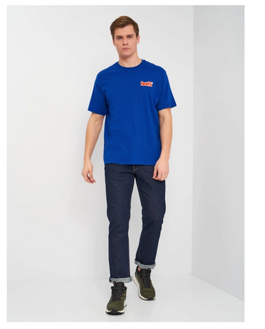 Levi's Herren T-Shirt Logo Print Tee relaxed fit blau