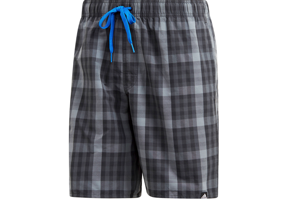 Adidas Herren Badehose Badeshorts Sommer kariert grau Sportsgeiz