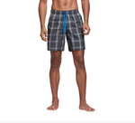 Adidas Herren Badehose Badeshorts Sommer kariert grau