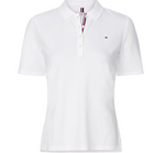 Tommy Hilfiger Damen Poloshirt Tee Essential Shirt weiß
