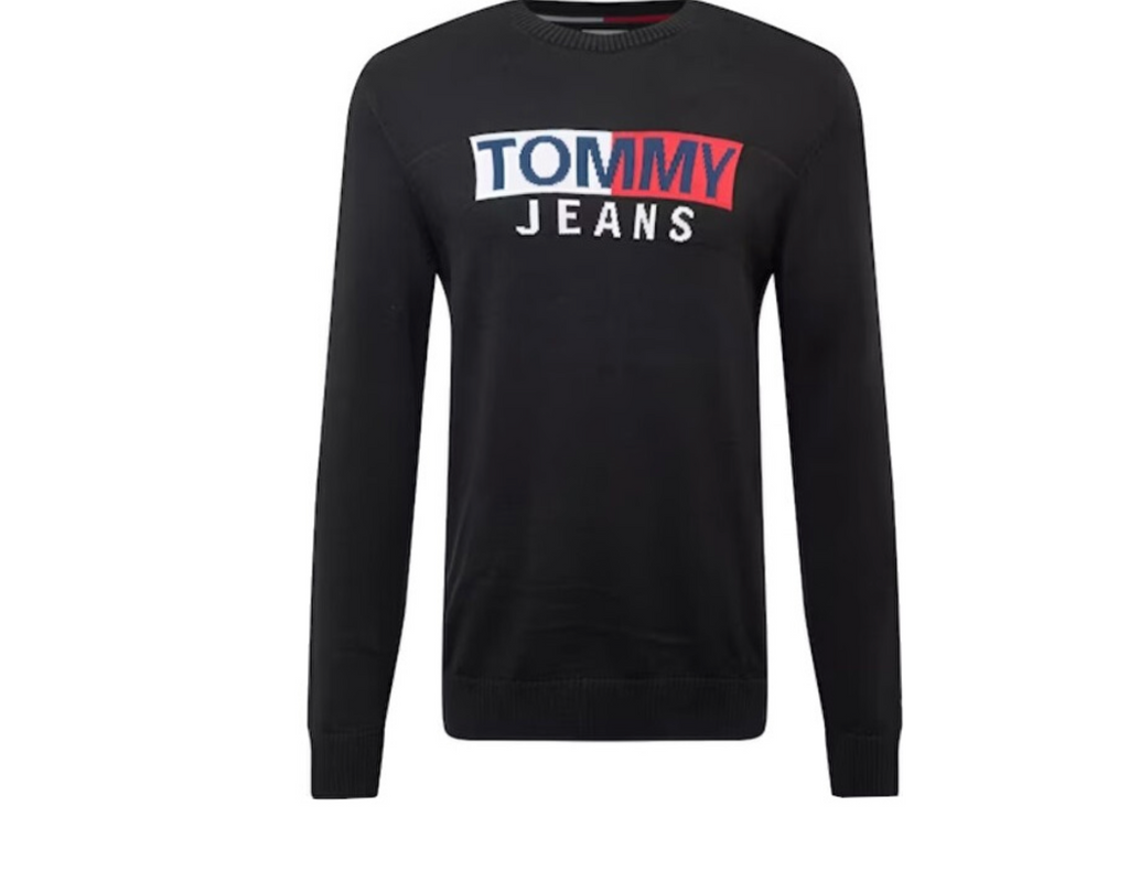 Tommy Hilfiger Jeans Herren Strickpullover Winter schwarz – Sportsgeiz