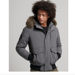 Superdry Everest Winterjacke Bomber Jacket Herren grau