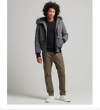 Superdry Everest Winterjacke Bomber Jacket Herren grau