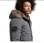 Superdry Everest Winterjacke Bomber Jacket Herren grau