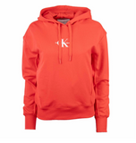 Calvin Klein Jeans Damen Hoodie Sweatshirt Monogram Logo rot
