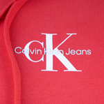 Calvin Klein Jeans Damen Hoodie Sweatshirt Monogram Logo rot