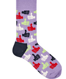Happy Socks Socken Box lila Geschenkebox 3er Packung Herren Damen bunt