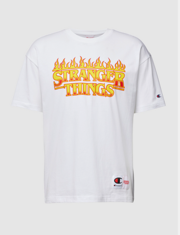 Champion Stranger Things Herren Retro T-Shirt weiß