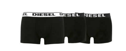 Diesel Boxershorts Herren Unterhosen Boxer Trunks 3er Packung Kory schwarz