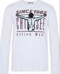 Chiemsee Active Wear Langarmshirt Longsleeve Doppelpackung (2er Pack) Herren Baumwolle Shirt weiß marine