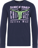 Chiemsee Active Wear Langarmshirt Longsleeve Doppelpackung (2er Pack) Herren Baumwolle Shirt weiß marine