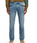 Scotch & Soda Herren Jeans Ralston Essentials Regular Denim Hose Slim Fit blue