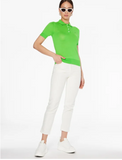 Tommy Hilfiger Damen Polo Button Shirt Sweat grün