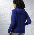 Reebok Fullzip Yoga Fleece Hoodie Sweater Damen Kapuzensweatshirt lila