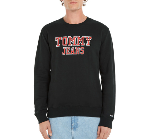 Tommy Jeans Herren BLOUSE TJM REG ENTRY GRAPHIC Sweatshirt schwarz