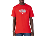 Tommy Jeans TJM Classic USA T-Shirt Herren Baumwolle weiß rot