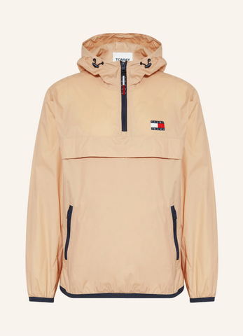 Tommy Hilfiger Packable Popover Chicago Herren Windbreaker Übergangsjacke beige