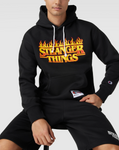 Champion X Stranger Things Netflix Serie Herren  Hoodie Kapuzensweatshirt schwarz