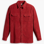 Levi's Herren Jackson Jacke Worker Hemd Langarm Kord rot