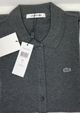 Lacoste Damen Poloshirt T-Shirt kurzarm grau einfarbig PF6949