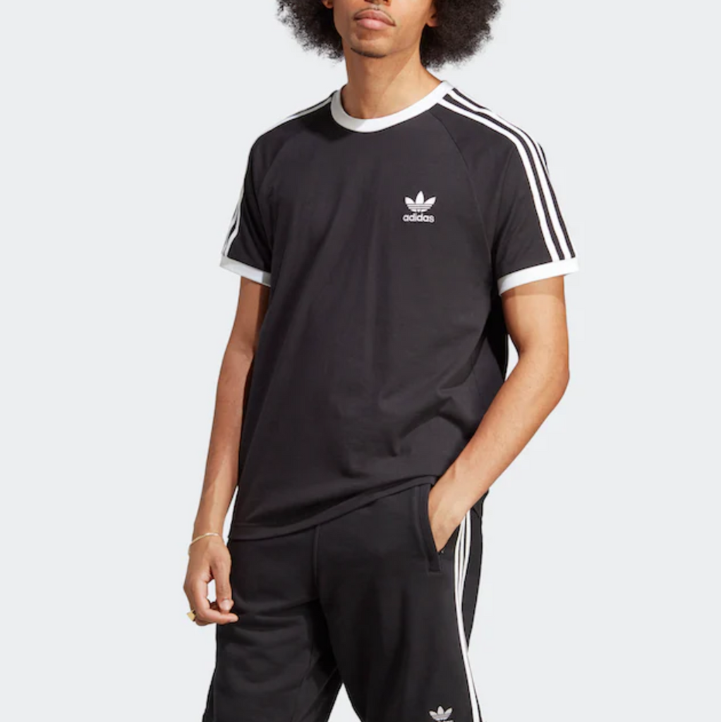 Adidas originals striped t shirt clearance