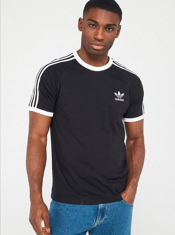 Adidas Originals Tee 3 Stripes T-Shirt Streifen Klassiker schwarz