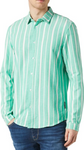 Tom Tailor Herren Hemd Slim Fit Twill Kentkragen grün weiß