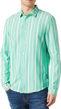 Tom Tailor Herren Hemd Slim Fit Twill Kentkragen grün weiß