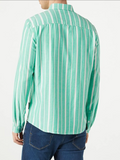 Tom Tailor Herren Hemd Slim Fit Twill Kentkragen grün weiß
