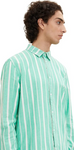 Tom Tailor Herren Hemd Slim Fit Twill Kentkragen grün weiß