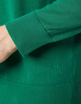 Marc O'Polo V-Ausschnitt Pullover Herren Strickpullover aus reiner Bio-Baumwolle grün