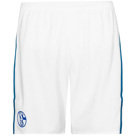 Adidas Schalke 04 Herren Hose Shorts Heim Bundesliga weiß blau