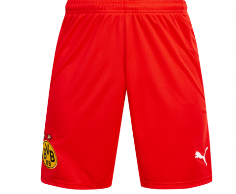 PUMA Borussia Dortmund BVB Herren Champions League  Torwart Kobel Shorts Hose Fussball rot