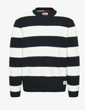 Tommy Jeans TEXTURED STRIPE Strickpullover Herren Pullover black stripe