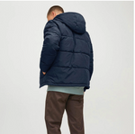 Jack & Jones Herren Jacke  Brady Winterjacke  Pufferjacke mit Kapuze blau