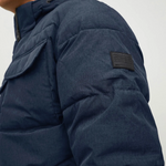 Jack & Jones Herren Jacke  Brady Winterjacke  Pufferjacke mit Kapuze blau