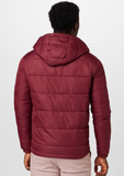 Jack & Jones Herren Globus Puffer Jacket Jacke Zip Kapuze rot