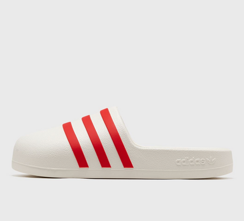 Adidas adiFOM Adiletten Latschen Badeschuhe weiß rot
