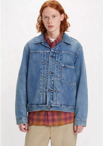 Levi's Herren Jeansjacke Trucker Modell Classic Biker Jacke blau