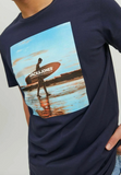 Jack & Jones Herren T-Shirt Surfer Graphic Shirt blau